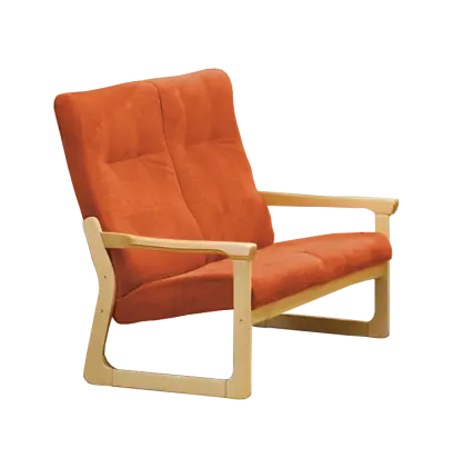 BE - 2 dvojkřeslo, koženka OTO P 2 - koženka cihlová